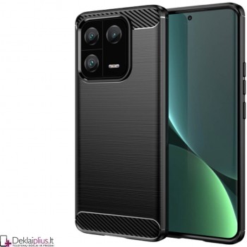 Carbon guminis dėklas - juodas (Xiaomi 13 Pro)
